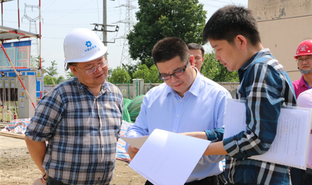 李云區(qū)長一行調(diào)研泰興污水處理廠建設(shè)情況